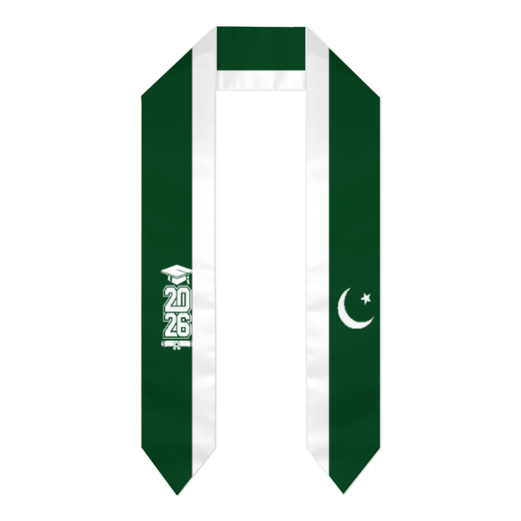 Men Accessories In Pakistan - Class of 2026 Pakistan Flag Scarf