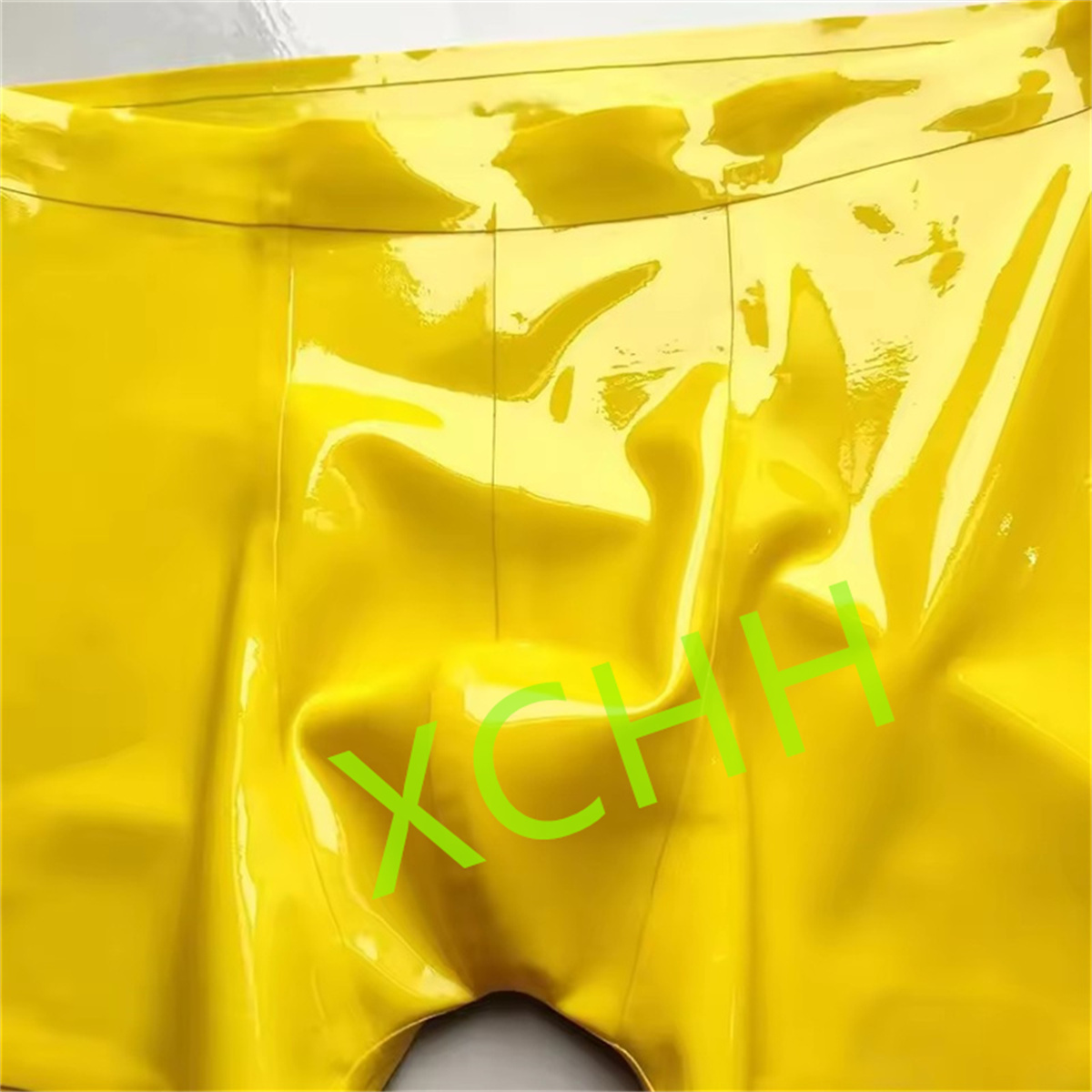 Men'S Yellow Accessories - Latex Men Shorts Rubber Underpants Yellow