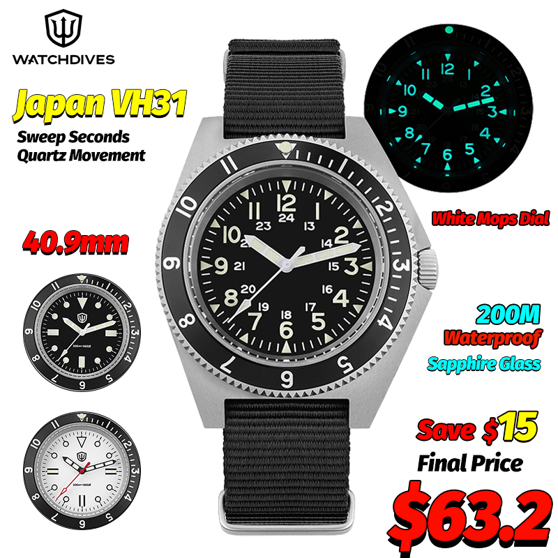 Men'S Accessories Jewelry - Watchdives WD1972 Quartz Watch Sapphire Luminous