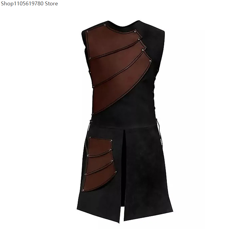 Faux‑Leather Cosplay Sleeveles - огляд і ціна Medieval Men'S Accessories