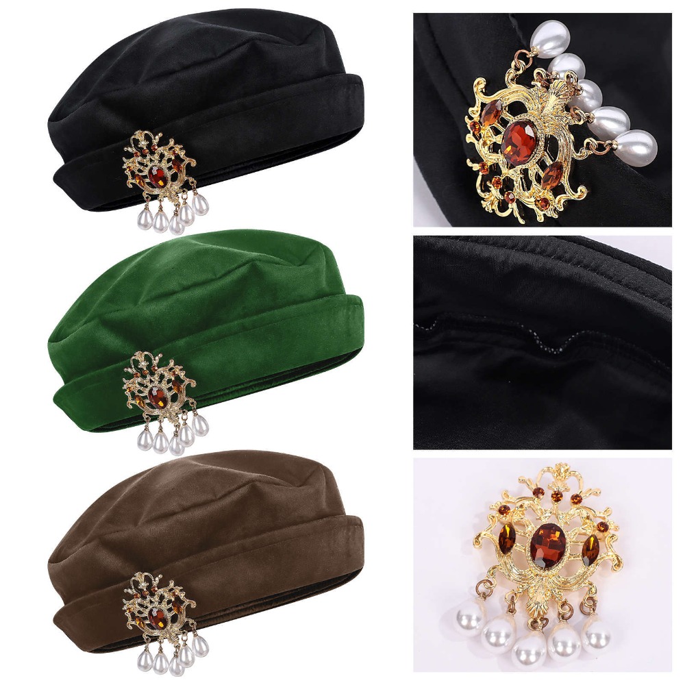 Men Medieval Tudor Beret Hat R - огляд і ціна Medieval Men'S Accessories