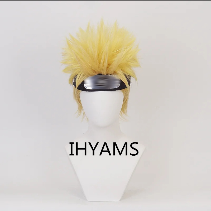 Uzumaki Cosplay Wigs 30cm Shor - огляд і ціна Men'S Yellow Accessories