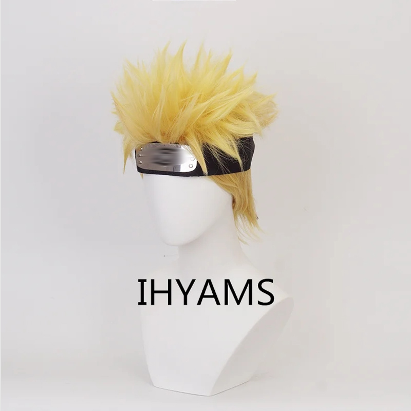 Uzumaki Cosplay Wigs 30cm Shor - огляд і ціна Men'S Yellow Accessories