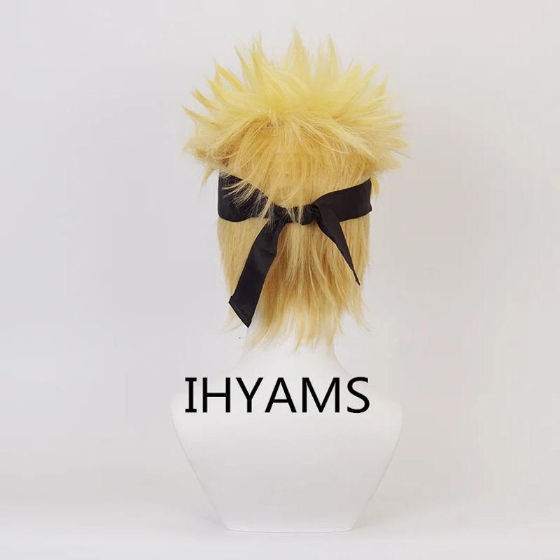 Uzumaki Cosplay Wigs 30cm Shor - огляд і ціна Men'S Yellow Accessories