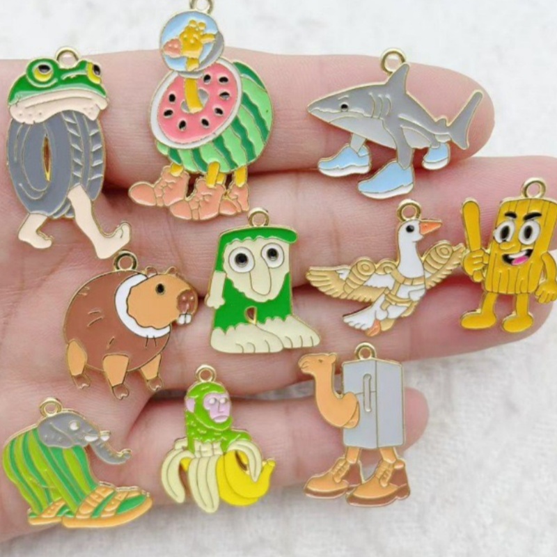 10pcs Creative Alloy Drip Oil  - огляд і ціна Men'S Accessories Jewelry