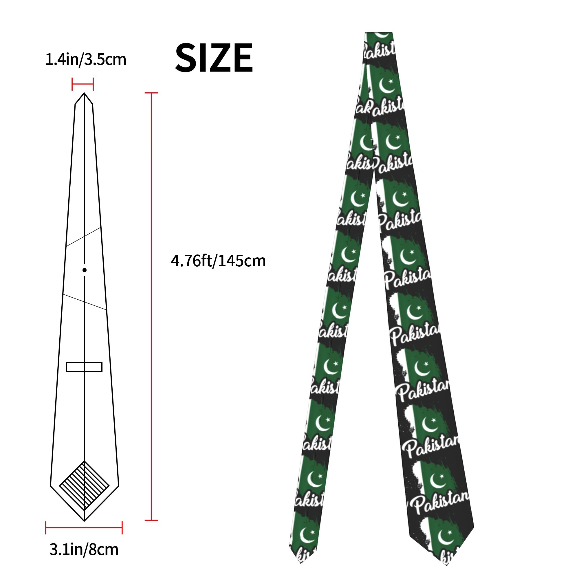 Men's Tie Pakistan Flag Pakist - огляд і ціна Men Accessories In Pakistan