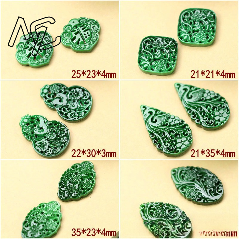 2pcs DIY Natural Dry Green Eme - огляд і ціна Men'S Accessories Jewelry