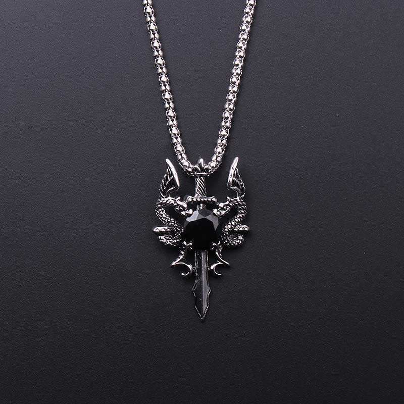 Double Dragon Black Gem Cross  - огляд і ціна Men'S Accessories Jewelry