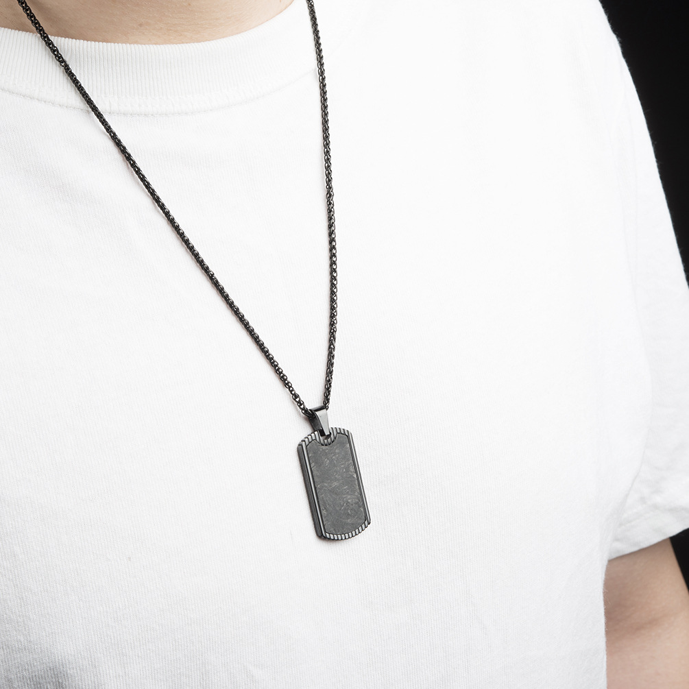 Carbon Fiber Pendant Stainless - огляд і ціна Men Accessories List